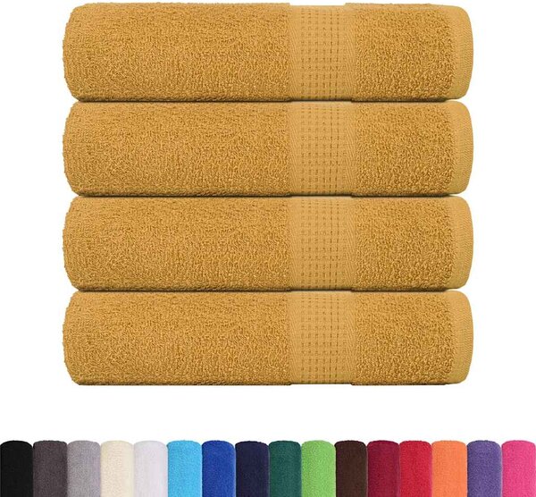 Ručníky FROGN 4 ks zlaté 100x150 cm 360 g/m²