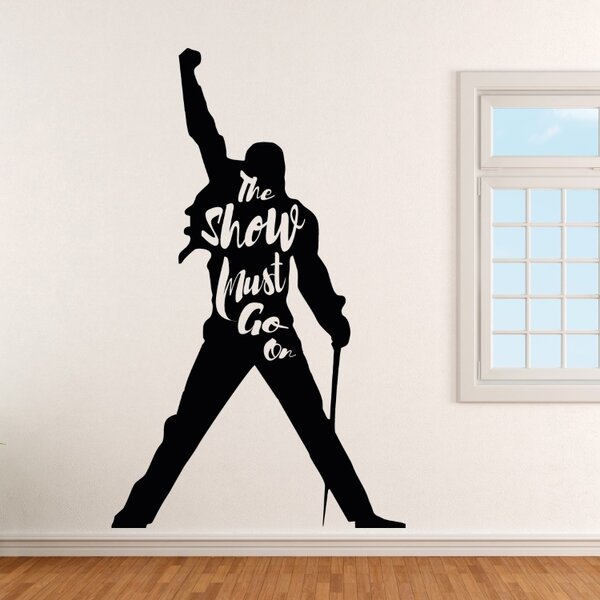 Queen Mercury Show must go on - vinylová samolepka na zeď - 80x49cm