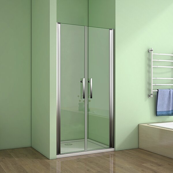 Sprchové dveře MELODY D2 80 dvoukřídlé 76-80 x 195 cm, čiré sklo