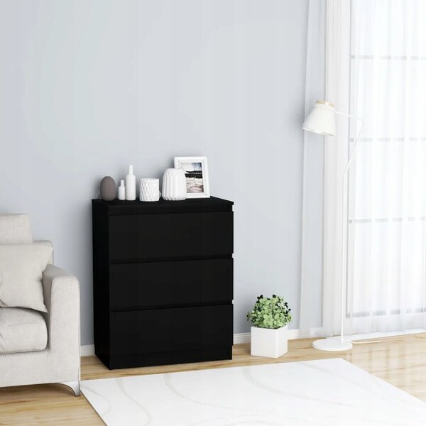 Komoda Zakito Logistics 60 x 35 x 76 cm, černá matná