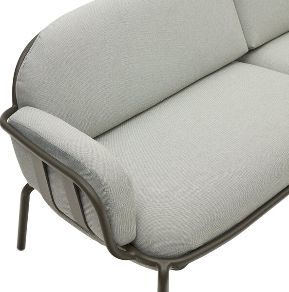 Kave Home Šedo-zelená zahradní pohovka Joncols 224 cm