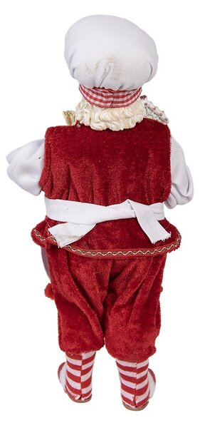 Vánoční dekorace taťka Santa Claus cukrář s perníkovou chaloupkou - 16*8*28 cm - Clayre & Eef