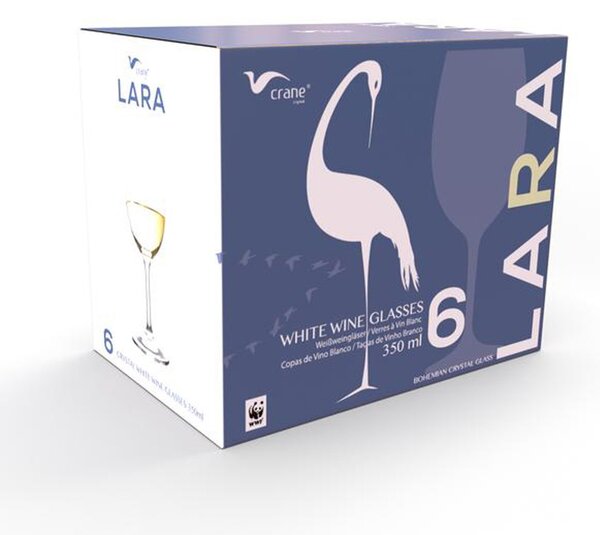 Sklenice na víno BOHEMIA CRYSTAL Lara 350ml 6ks