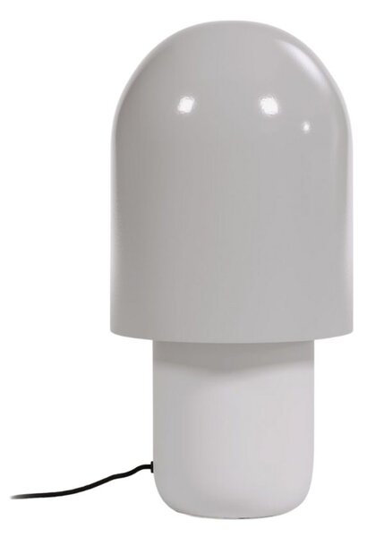 Bílo šedá kovová stolní lampa Kave Home Brittany