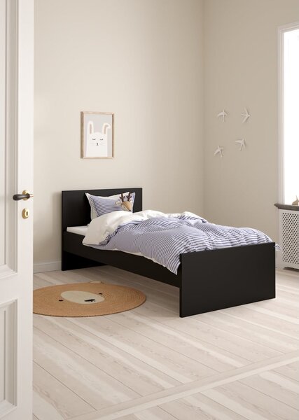 Černá jednolůžková postel 90x190 cm Naia – Tvilum