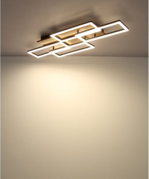 Globo 67359-40 -LED Stm. stropní sv. JEFFRY 40W/230V 32,5x87,5 cm hnědá/černá+DO