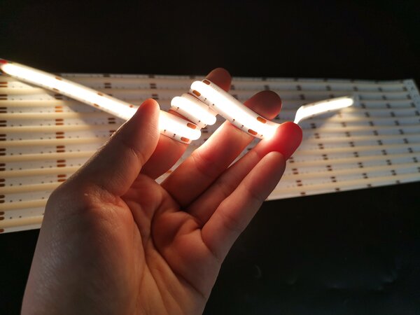 LED-lumin COB LED pásek 12W/m, 12V, 1150lm - 1400lm, IP20, Ra>90 Barevná teplota: Denní bílá