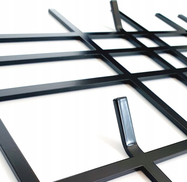 Decorizzly loftový nástěnný věšák do předsíně LINEA, kovový, černý