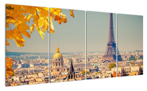 Moderní obraz Paříže - Eiffelova věž (160x80cm)