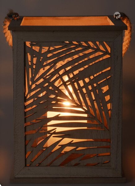 Lucerna LEAF DESIGN - na svíčku, 18x26 cm