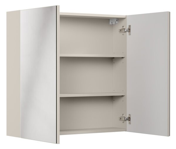 Comad Horní koupelnová skříňka Bella Cashmere se zrcadlem 2D 80 cm kašmír