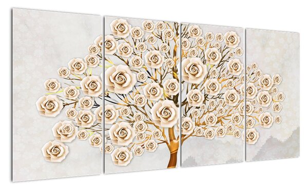 Zlatý strom - moderní obraz (160x80cm)