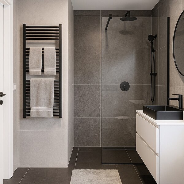 BPS-koupelny Koupelnový radiátor CORSO BL 4 50x120 cm, černý