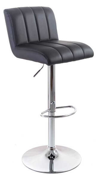 Barová židle G21 Malea koženková, prošívaná black