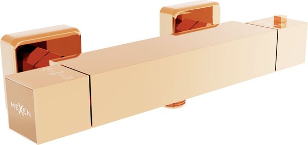 MEXEN - Cube termostatická sprchová baterie růžové zlato 77200-60