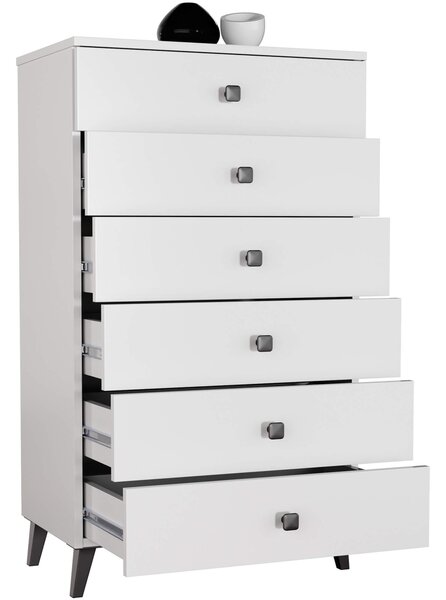 Ak furniture Komoda MOBI K-06 bílá/černá