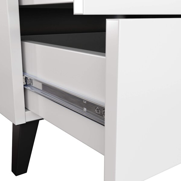 Ak furniture Komoda MOBI K-06 bílá/černá