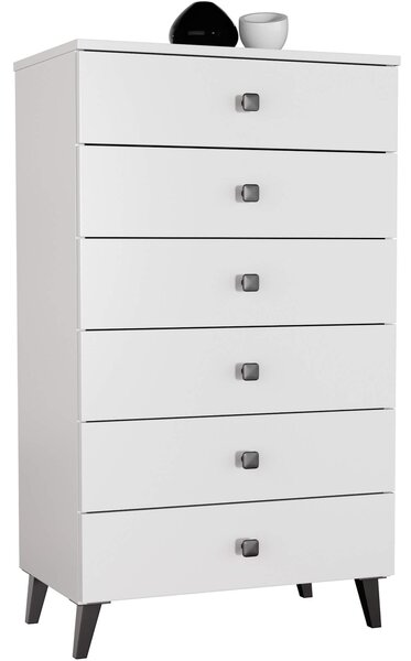 Ak furniture Komoda MOBI K-06 bílá/černá