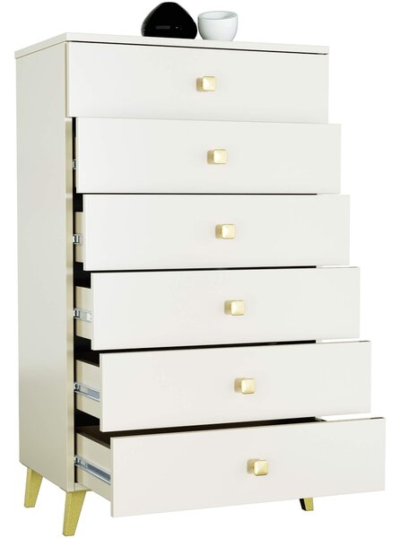 Ak furniture Komoda MOBI K-06 kašmír/zlatá
