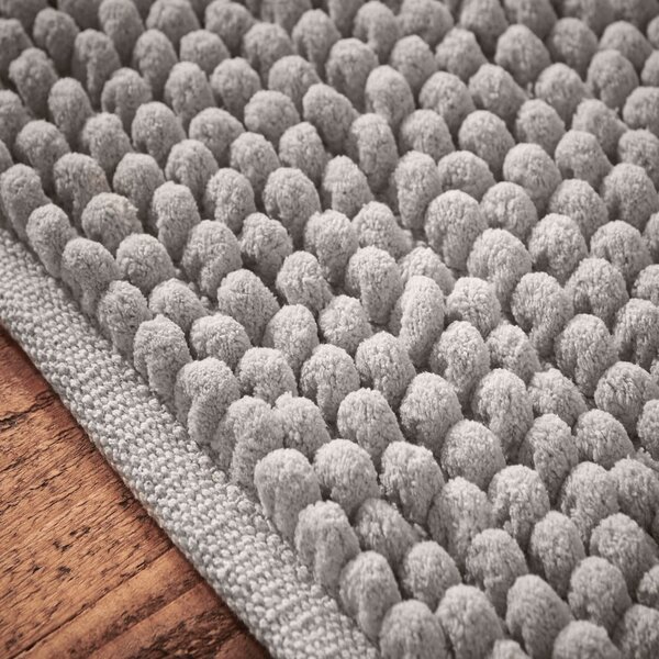 Šedá koupelnová předložka 50x80 cm Aspen Bobble – Bianca