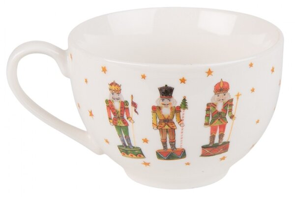 Porcelánový šálek s podšálkem s Louskáčky Happy Little Christmas – 12x9x6 cm