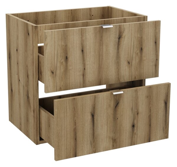 Comad Koupelnová závěsná skříňka vysoká Aruba 800 2D dub craft zlatý/bílý lesk