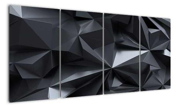 Černobílý obraz - abstrakce (160x80cm)