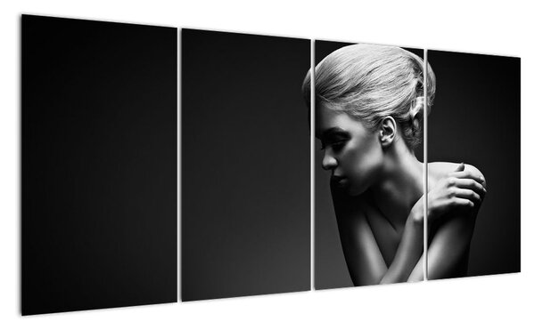 Černobílý obraz ženy (160x80cm)