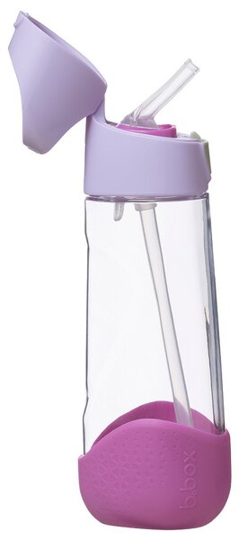 Láhev na pití s brčkem, 600ml, b.box, sugar plum