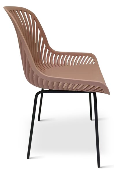 Designová židle GABY růžová - set 4 ks