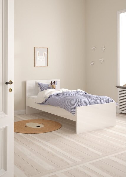 Bílá jednolůžková postel 90x190 cm Naia – Tvilum