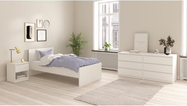 Bílá jednolůžková postel 90x190 cm Naia – Tvilum