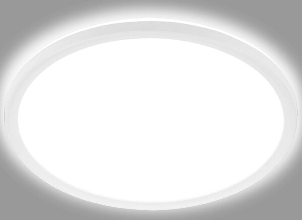 Briloner Stropní svítidlo LED Slim, kulaté, 29,3 cm, Bílá / opál, Chodba, Plast, Moderní