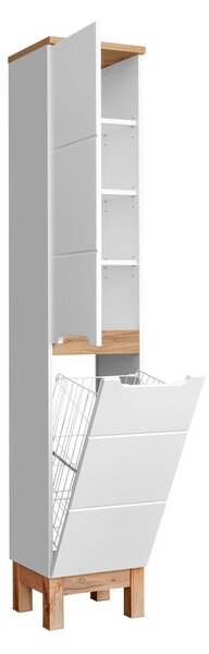 Comad Koupelnová skříňka s košem Bali 804 2D 1S bílá/dub votan