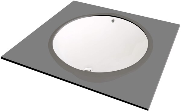 Deante Alpina, keramické umyvadlo na zapuštění pod desku, bílá, DEA-CGA_6U5U