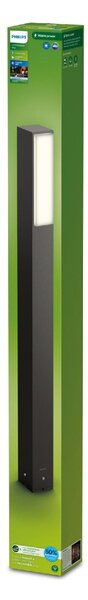 Stratosphere UltraEfficient venkovní sloupkové LED svítidlo 3,8W 800lm 4000K 77cm IP44, antracitové