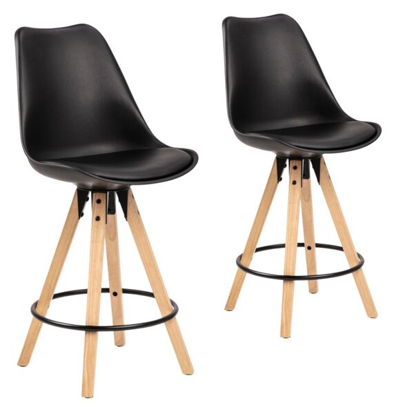 Pultová židle Edima IX - set 2 ks Black / oak