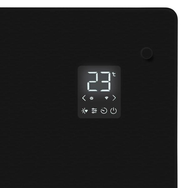 Konvektorový ohřívač – 2500 W – Černé skleněné provedení – Elektrické topení s ovládáním přes aplikaci