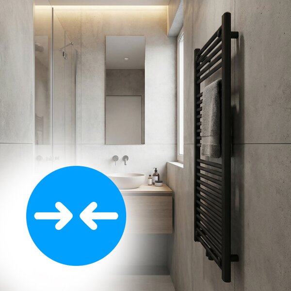 BPS-koupelny Koupelnový radiátor GAMA BL 2 50x120 cm, černý