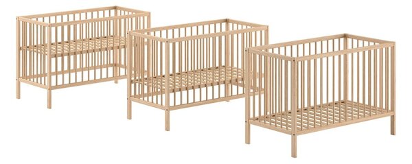 Postýlka z borovicového dřeva v přírodní barvě 60x120 cm DINO – Vipack