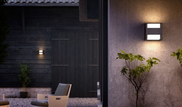 Arbour UltraEfficient venkovní nástěnné LED svítidlo 2x3,8W 800lm 2700K IP44, antracitové
