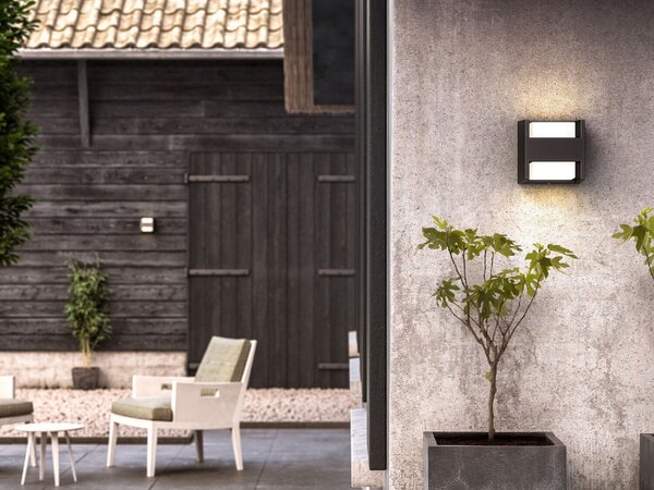 Arbour UltraEfficient venkovní nástěnné LED svítidlo 2x3,8W 800lm 2700K IP44, antracitové