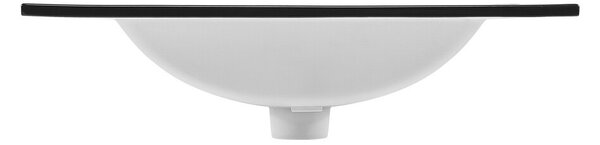 Comad Koupelnová sestava Casad 60 cm se zápustným umyvadlem, skříňkami a zrcadlem černá/dub wotan