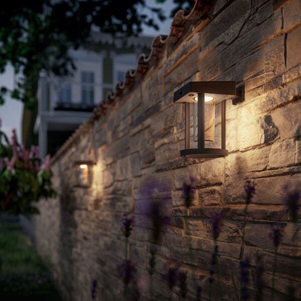 Camil UltraEfficient solární venkovní nástěnné LED svítidlo 1,4W 250lm 3000K IP44, černé SKL000455189