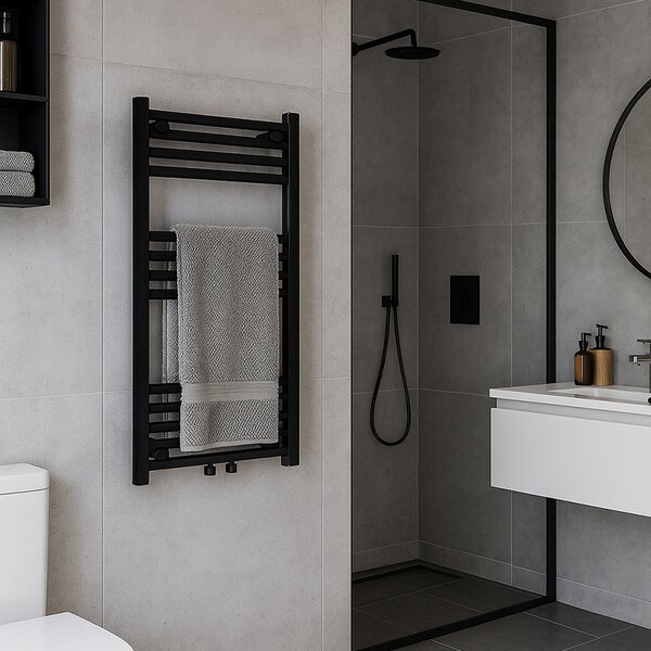 BPS-koupelny Koupelnový radiátor CORSO BL 3 50x80 cm, černý