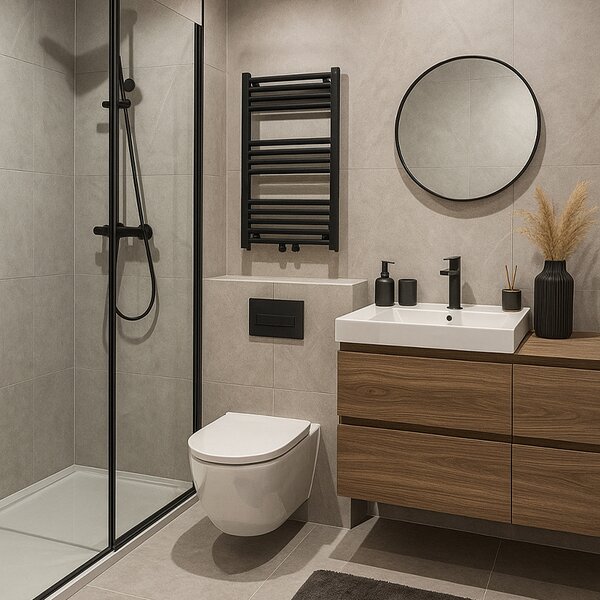 BPS-koupelny Koupelnový radiátor CORSO BL 3 50x80 cm, černý