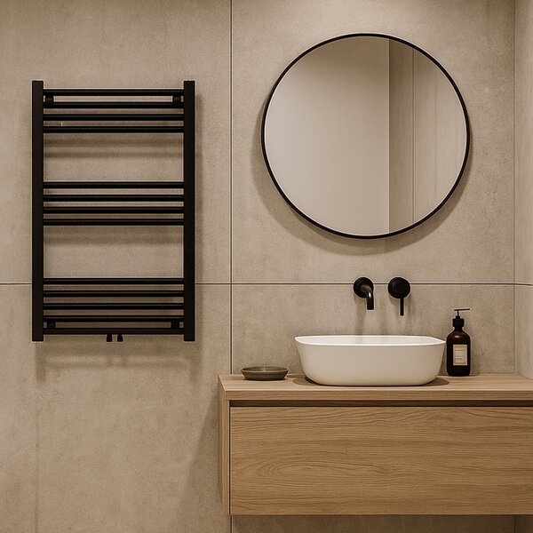 BPS-koupelny Koupelnový radiátor CORSO BL 3 50x80 cm, černý