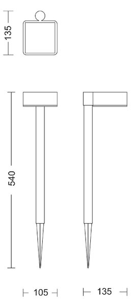Vynce solární venkovní zemní LED svítidlo 1,5W 200lm 2700K IP44, černé SKL000455206