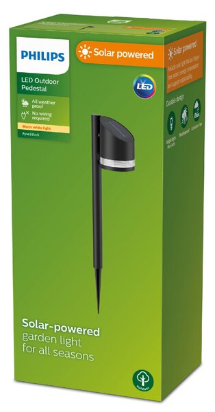 Fyve solární venkovní zemní LED svítidlo 1,5W 200lm 2700K IP44, černé