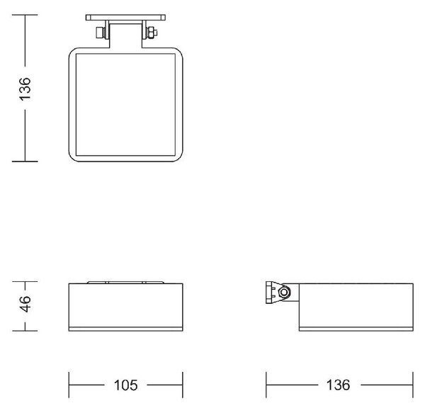 Vynce solární venkovní nástěnné LED svítidlo 1,5W 200lm 2700K IP44, černé SKL000455205